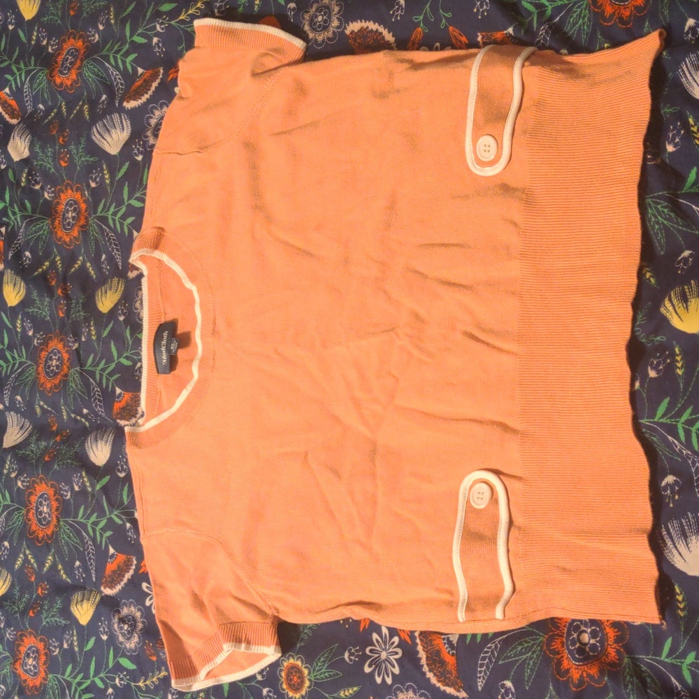 Adorable peach Modcloth cropped sweater, XL